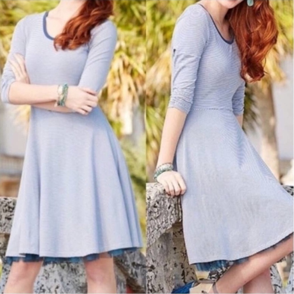 MATILDA JANE Between The Lines Blue Tulle Whimsical Ballerina Core Dress